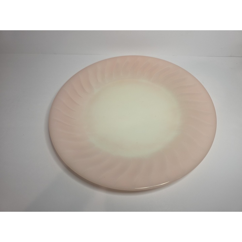 Vintage Antique FireKing Pink Milk Glass Swirl Plate 9" ( price for each )